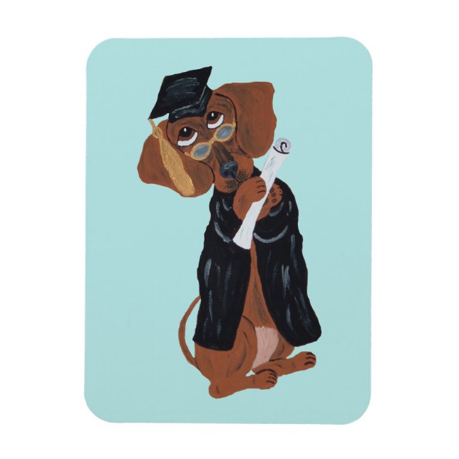 Magnet Flexible Dachshund Graduate (Vertical)