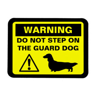 Magnet Flexible Dachshund Guard - Avertissement de chien (Doxie au