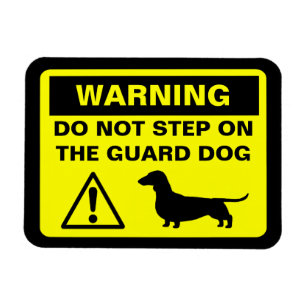 Magnet Flexible Dachshund Silhouette Funny Garde Chien Signal d'av