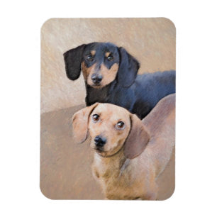 Magnet Flexible Dachshund (Smooth) Painting - Original Dog Art