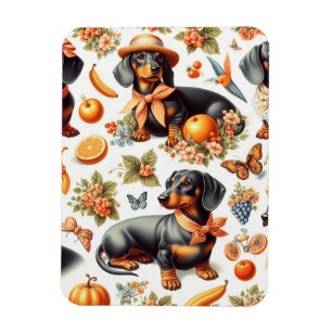 Magnet Flexible Dachshund vintage sans couture