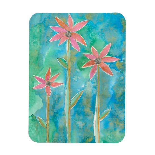 Magnet Flexible Dainty Daisies III (Vertical)
