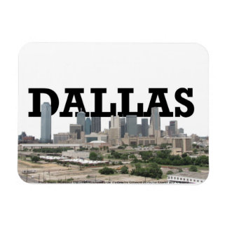Magnet Flexible Dallas Texas Skyline avec Dallas dans le ciel