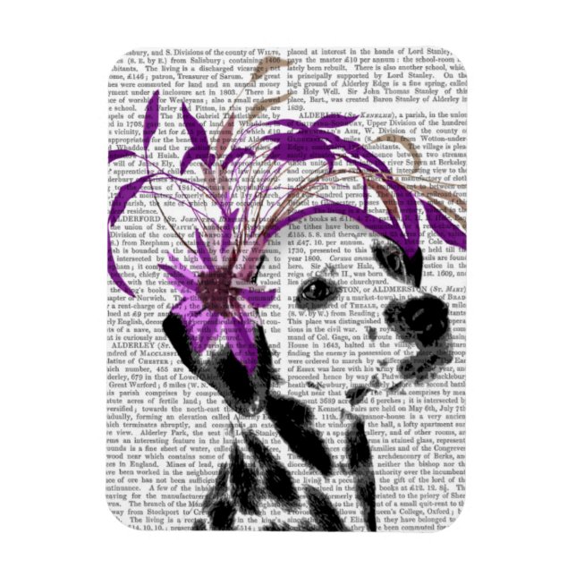 Magnet Flexible Dalmatien Avec Fascinateur Violet (Vertical)