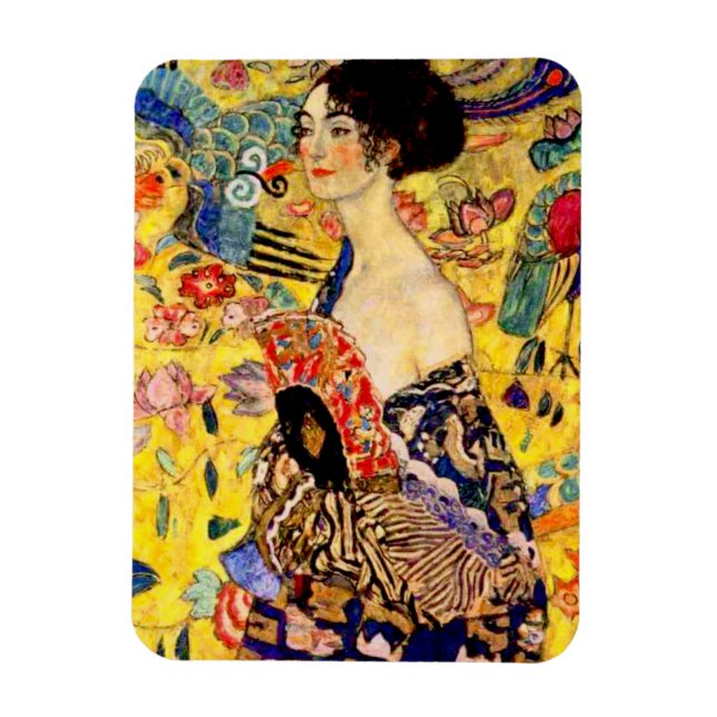 Magnet Flexible Dame Gustav Klimt avec ventilateur (Vertical)