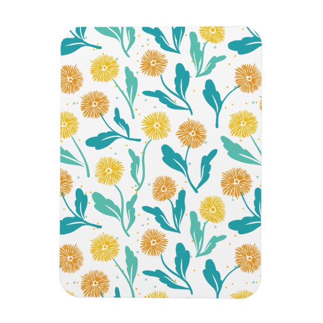 Magnet Flexible Dandelion jaune motif floral - Inspiré par la natu (Vertical)