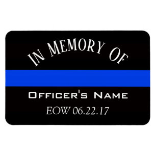 MAGNET FLEXIBLE DANS LA MÉMOIRE DE L'OFFICIER FALLEN THEU BLUE LIN