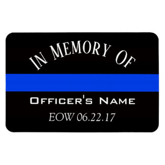 MAGNET FLEXIBLE DANS LA MÉMOIRE DE L'OFFICIER FALLEN THEU BLUE LIN