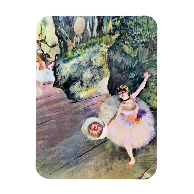 Magnet Flexible Danseur avec un bouquet de fleurs d'Edgar Degas (Vertical)