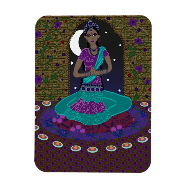 Magnet Flexible Danseur classique indien (Vertical)