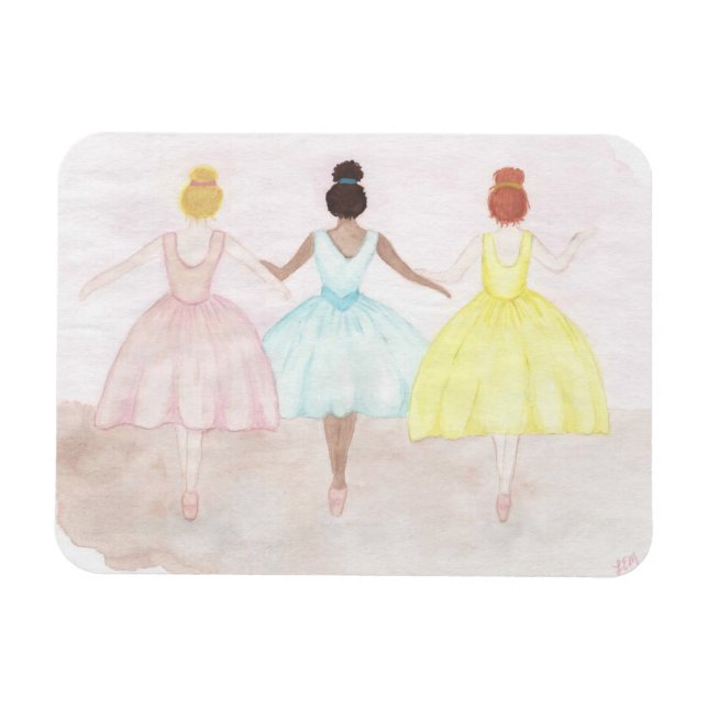 Magnet Flexible Danseurs de ballet de pointe (Horizontal)