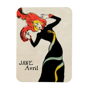 Magnet Flexible Danseuse Art nouveau Jane Avril par Toulouse Lautr