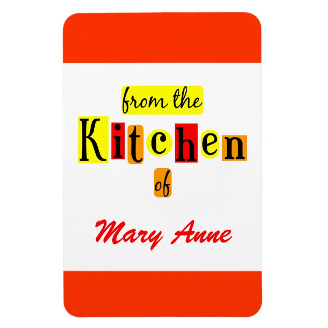 Magnet Flexible De la cuisine de l'aimant réfrigérateur rouge rétr (Vertical)