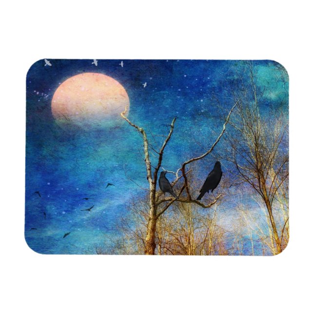Magnet flexible de la scène de la forêt lunaire (Horizontal)
