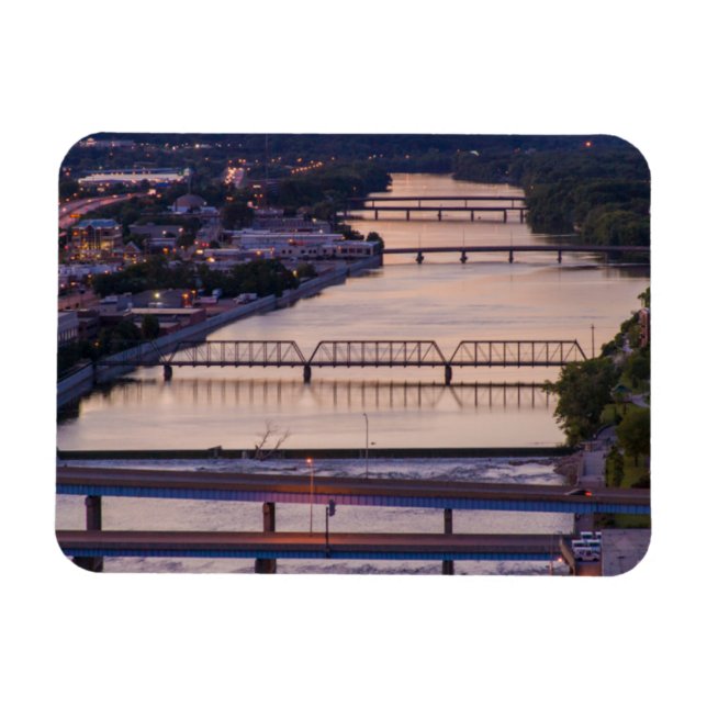 Magnet Flexible De Nombreux Ponts Surplombent La Grande Rivière, V (Horizontal)