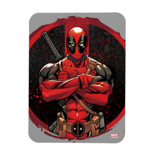 Magnet Flexible Deadpool dans le logo Paint Splatter