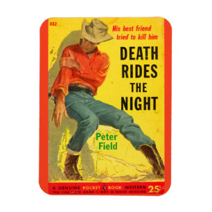 Magnet Flexible Death Rides La nuit couverture du livre de l'ouest
