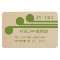 Déco Chic Enregistrer l'aimant de date, vert