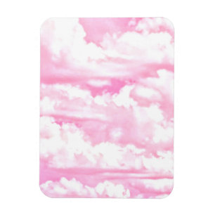 Magnet Flexible Décor Clair Rose Élégant Nuages