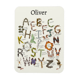 Magnet Flexible Décor de bogues - Alphabet de bogues pour enfants