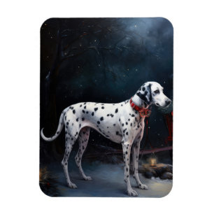 Magnet Flexible Décor de Noël Dalmatien Snowy
