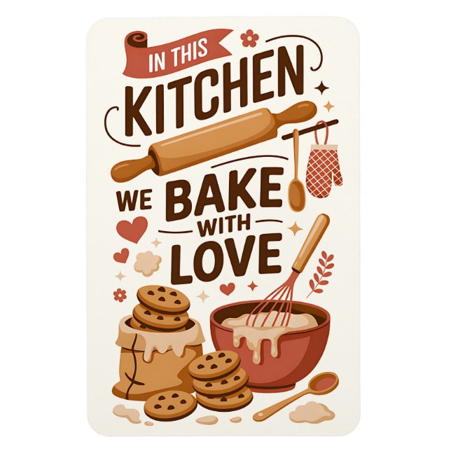 Magnet Flexible Décor mignon de la cuisine pour boulangeries (Vertical)