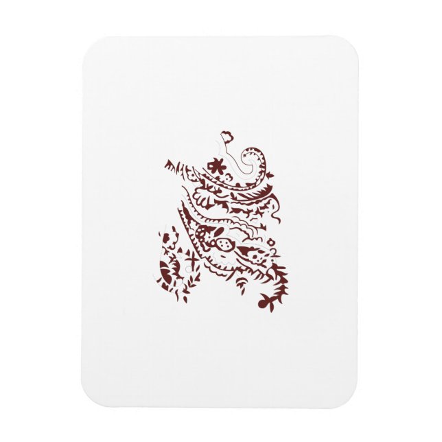 Magnet Flexible Décor rouge orangé (Vertical)