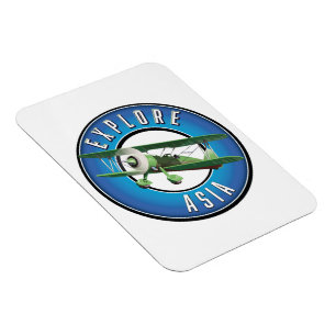 Magnet Flexible Découvrez le logo de style vintage asiatique