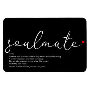 Magnet Flexible Définition de l'âme sœur avec un script amour cœur
