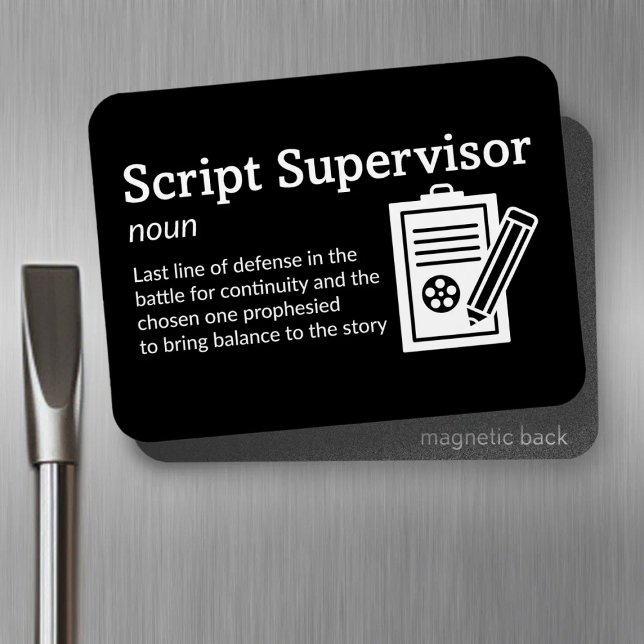 Magnet Flexible Définition du superviseur de script - Film 3" x 4" (Créateur téléchargé)