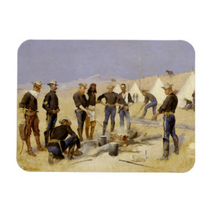 Magnet Flexible Déguster le boeuf de Noël dans un camp de cavaleri