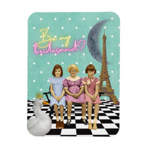 Magnet Flexible Demande originale de demoiselle d'honneur pour enf