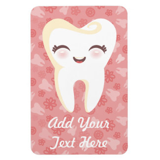 Magnet Flexible Dent mignonne - Aimant personnalisé rose
