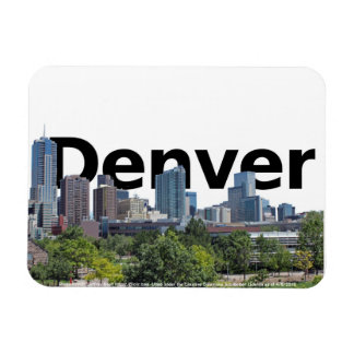Magnet Flexible Denver CO Skyline avec Denver dans le ciel