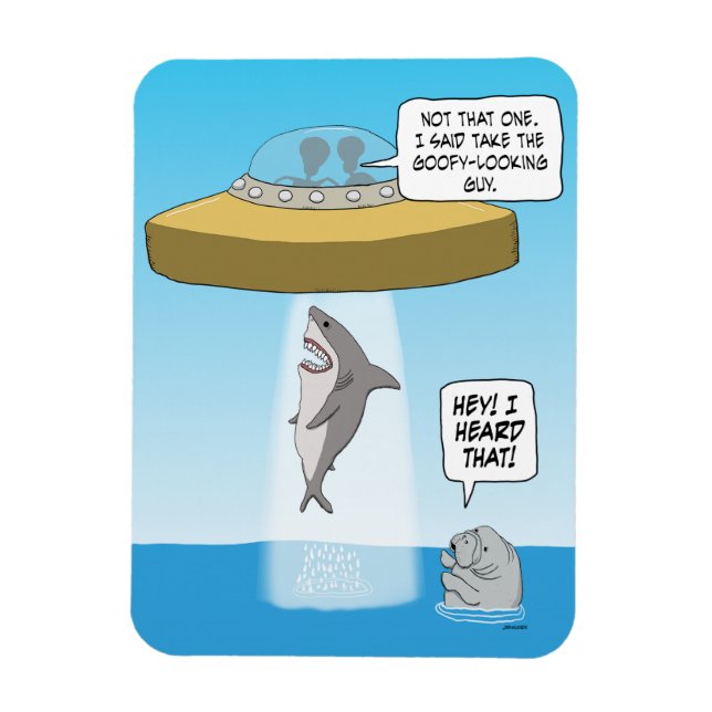 Magnet Flexible Des Aliens Amusants Abandonnent Le Requin En Tant  (Vertical)