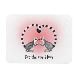 Magnet Flexible Des lémuriens amoureux mignon aimant Saint Valenti
