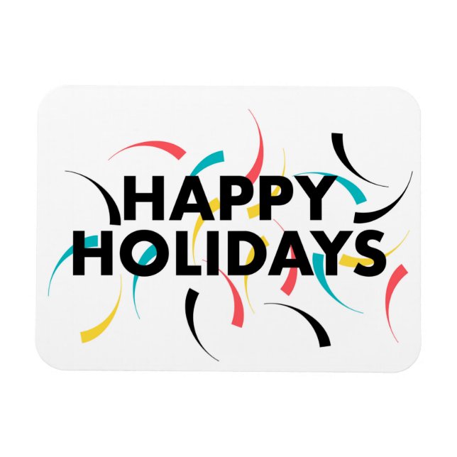 Magnet Flexible Design moderne et ludique de "Joyeux Vacances" (Horizontal)