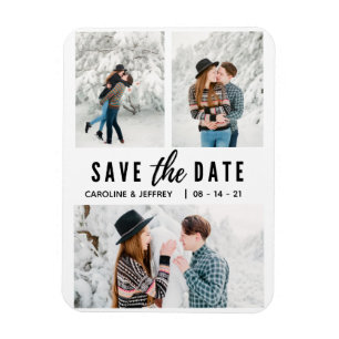 Magnet Flexible design moderne multi photo enregistrer la date