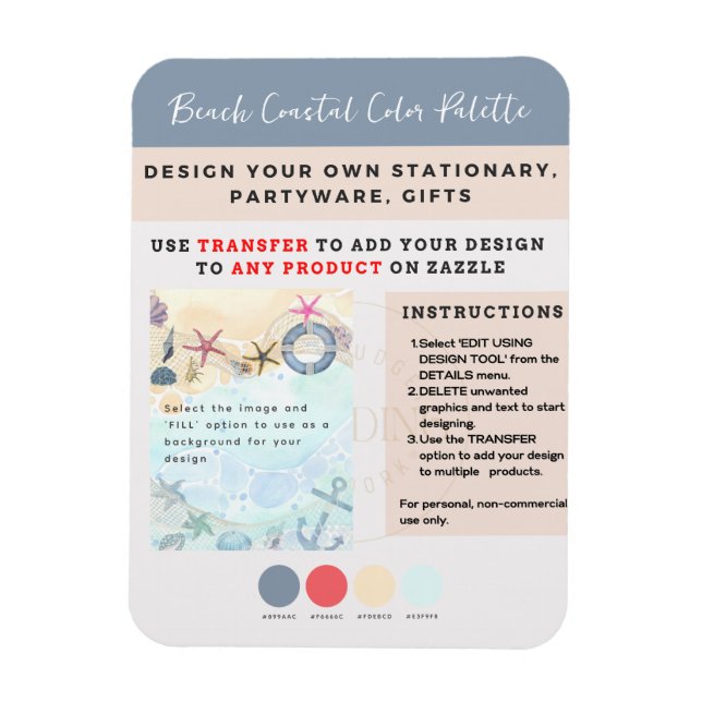 Magnet Flexible Design Propre Plage Côtier Nautique (Vertical)