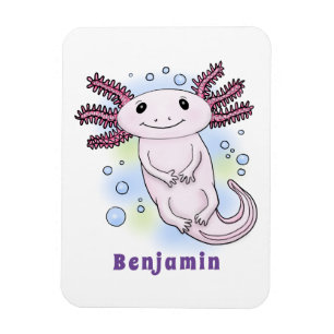 Magnet Flexible Dessin de l'axolotl rose adorable