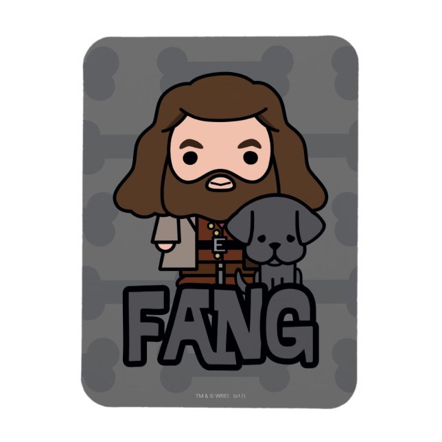 Magnet Flexible Dessin Hagrid et Fang Character Art (Vertical)