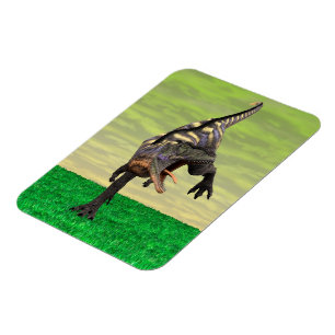 Magnet Flexible Dessin préhistorique drôle d'Aucasaurus rugissant 