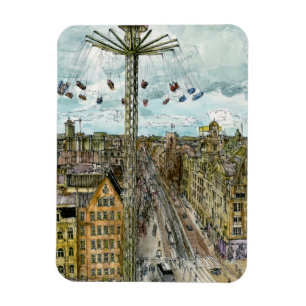 Magnet Flexible Destinations Watercolor European Swing Ride
