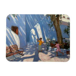 Magnet Flexible Deux filles sautant Mykonos
