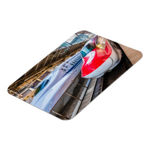 Magnet Flexible Deux Shinkansen à la gare de Tokyo