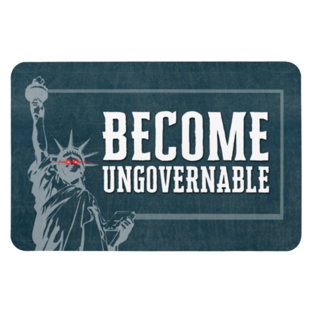 Magnet Flexible Devenez ingouvernable - Lady Liberty Laser Eyes (Horizontal)