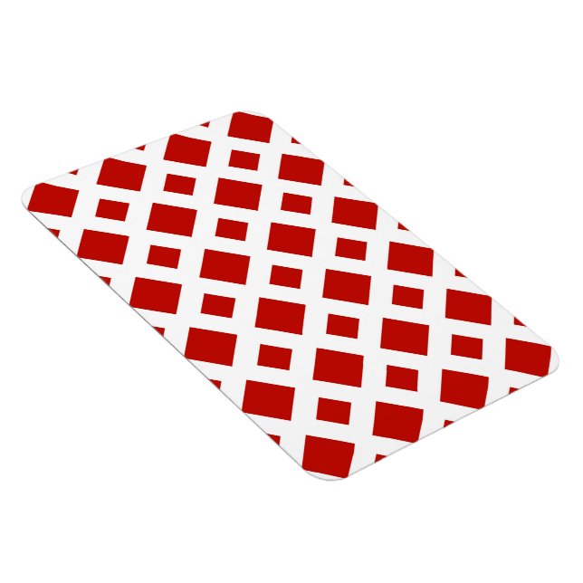 Magnet Flexible Diamants rouges sur blanc (Côté Droit)