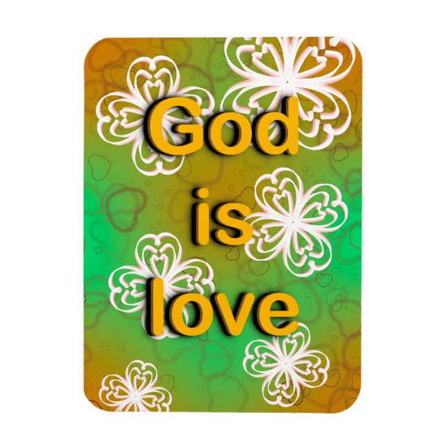 Magnet Flexible Dieu est un livre d'amour (Vertical)
