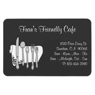 Magnet Flexible Dinnerware Restaurant Black White Custom Magnat