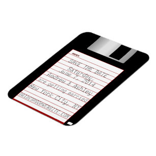 Magnet Flexible Disque dur de sauvegarde de date de mariage ringar